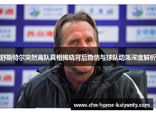 舒斯特尔突然离队真相揭晓背后隐情与球队动荡深度解析 舒斯特尔突然离队真相揭晓背后隐情与球队动荡深度解析