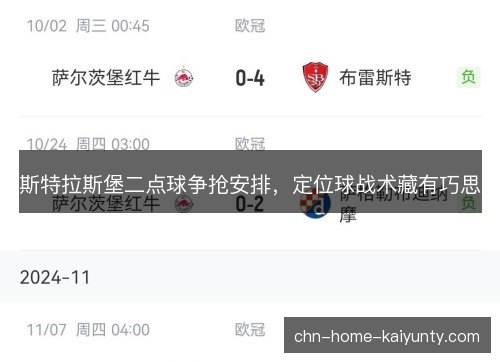 斯特拉斯堡二点球争抢安排，定位球战术藏有巧思